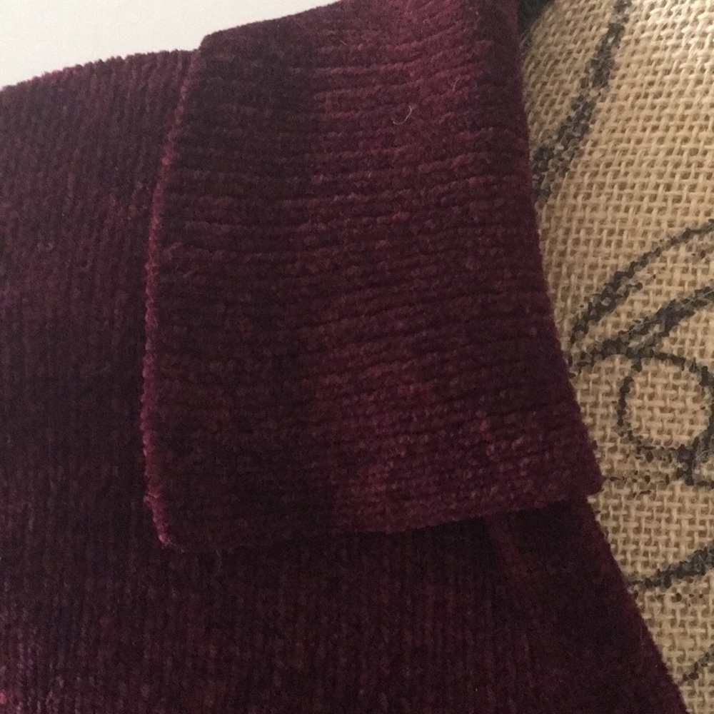 Women's Chenille Collared V-Neck Cardigan Sweater - Picture 3 of 7